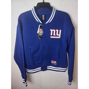 New Era NFL New York Giants Womens Varsity Bomber Jacket Blue Medium NWT